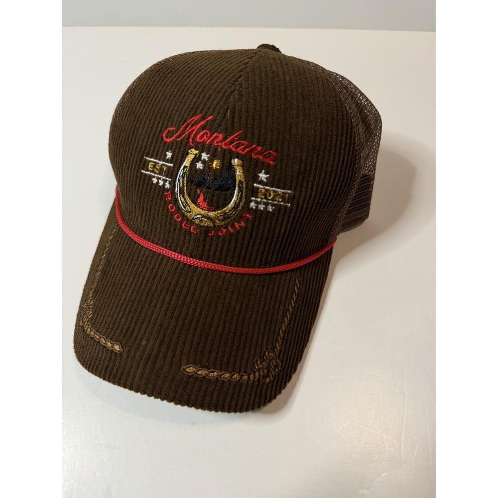 Anthropologie Corduroy City Trucker Hat Snapback Cap NWOT - Picture 2 of 7